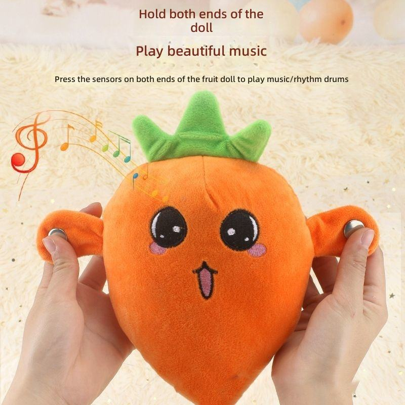 Cute Audio Player Html Soft Plush Plants Human Induction Rhythm Piano Cute Fruit Carrot Touch ...