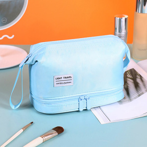 Hot Bán Công Suất Lớn Hai Lớp Mỹ Phẩm Lưu Trữ Túi Polyester Cầm Tay Cho Vệ Sinh Cá Nhân Túi Dây Kéo Kẹo Khô Ướt <span class=keywords><strong>Separatio</strong></span> - Product Image 6