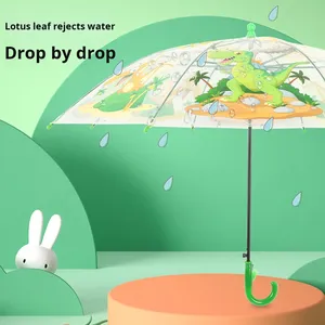 <span class=keywords><strong>Parapluie</strong></span> <span class=keywords><strong>transparent</strong></span> mignon en forme de petit dinosaure pour les garçons et les filles de la maternelle, <span class=keywords><strong>parapluie</strong></span> résistant au <span class=keywords><strong>vent</strong></span> avec baleines en fibre pour enfants - Product Image 3
