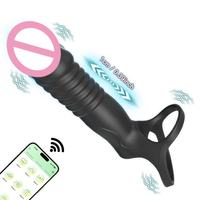 Masseur de prostate à commande par application, manchon vibrant pour pénis, jouets sexuels pour couples, produit pour adultes pour hommes et femmes