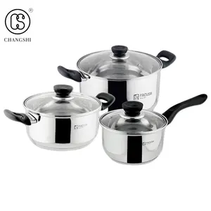 Restaurant Detachable Handle Cookware Sets Imported High-Grade 304 Stainless Steel Gastronomy Pots And Pans Set