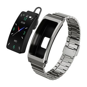 K13s 2 en 1 para auriculares <span class=keywords><strong>Bluetooth</strong></span> y <span class=keywords><strong>pulsera</strong></span> <span class=keywords><strong>inteligente</strong></span> <span class=keywords><strong>con</strong></span> asistente de voz AI GPS seguimiento Control táctil ranura Sim para IOS y Android - Product Image 6