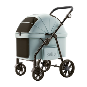 Bello thiết kế mới có thể gập lại vật nuôi Xe đẩy cho chó lớn 4 bánh xe cao cấp du lịch tàu sân bay - Product Image 1