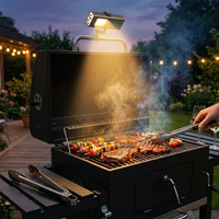 Lampe LED magnétique 2-en-1 pour barbecue avec support universel réglable à 360 degrés – Lampe polyvalente pour grillades nocturnes