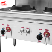 Venta al por mayor restaurante chino cocina estufa de gas Wok gama comercial de acero inoxidable gama Rebenet 2017
