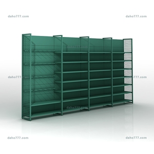 Kệ trưng bày bán lẻ màu trắng: nhiều lớp với các mặt lưới. Lý tưởng để trưng bày hàng hóa khác nhau trong các cửa hàng. Sành điệu & thiết thực - Product Image 4