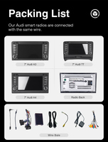 Reproductor Multimedia para Auto con Android Auto y Carplay de 7 Pulgadas para Audi A4 B6 B7, Radio para Auto con Pantalla Táctil, Navegación GPS