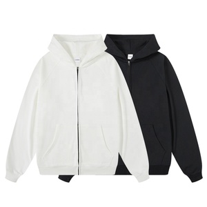 Áo hoodie nỉ bông chất lượng cao, may theo yêu cầu, khóa kéo toàn thân, chất liệu cotton dày, unisex - Product Image 1