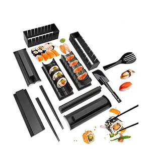 Hot Selling Eco-Friendly White/Black 10/11-Piece Sushi Making Kit ABS Bamboo <b>Rolling</b> <b>Mats</b> for DIY Japanese Food Professional - Product Image 1