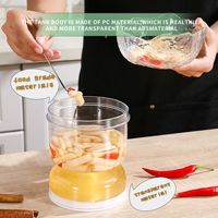 Bocal transparent à couvercle rabattable pour la fermentation, séparateur de jus hermétique, récipient de stockage pour la cuisine