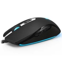 Souris de jeu filaire ergonomique RGB, 2400 DPI réglables, 7 boutons, logiciel professionnel pour les joueurs, bureau, compatible avec les deux mains