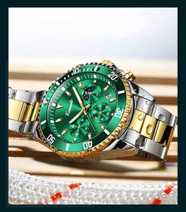 Reloj <span class=keywords><strong>de</strong></span> pulsera luminoso <span class=keywords><strong>de</strong></span> cuarzo analógico con banda <span class=keywords><strong>de</strong></span> acero inoxidable para hombre <span class=keywords><strong>de</strong></span> lujo, resistente al agua, cronógrafo, indicador <span class=keywords><strong>de</strong></span> fecha, estilo <span class=keywords><strong>de</strong></span> negocios - Product Image 4