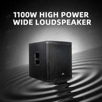 Caisson de basses actif bi-amplifié DSP en bois SPRX-18SUB de 18 pouces, 1100 W RMS, 4800 W max, 134 dB, haut-parleur de basses amplifié pour scène, événement, spectacle en direct