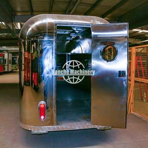 Remorque alimentaire en acier inoxydable entièrement équipée pour la vente de snacks et de glaces, cuisine mobile à prix réduit - Product Image 5