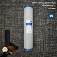 Cartouche de charbon actif fonctionnel en coque de noix de coco certifiée NSF 20*4,5 pouces Jumbo CYC-CTOP pour la réduction des COV dans l'eau potable