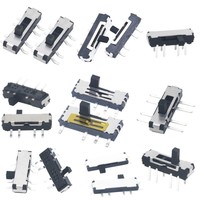 Mini interrupteur à glissière 8 broches 1P3T SP3T à angle droit SMT SMD PCB 1.50mm de hauteur