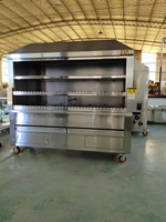 Machine à Grillade de Rôtisserie à Charbon de Bois Rotative Automatique Brésilienne/Four à Kebab Shawarma à Gaz GPL/Barbecue Électrique Doner Kebab