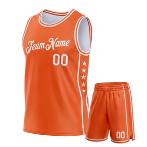 Ensemble de maillots de basket-ball réversibles personnalisés, uniforme d'équipe sans manches, impression du nom et du numéro pour l'entraînement scolaire et les matchs - Product Image 1