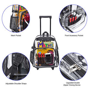 <span class=keywords><strong>Mochila</strong></span> de PVC transparente rodante de seguridad resistente al frío <span class=keywords><strong>con</strong></span> <span class=keywords><strong>ruedas</strong></span> <span class=keywords><strong>mochila</strong></span> transparente - Product Image 3