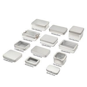 Hộp thiếc kim loại nhỏ hình chữ nhật màu đen 95x60x20mm có nắp bản lề, bán buôn, dùng để đóng gói kẹo bạc hà - Product Image 6