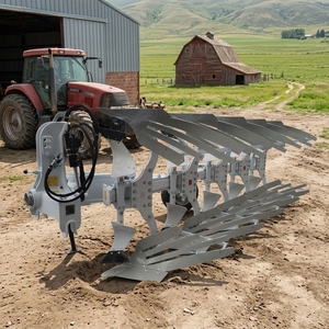 Cultivateur agricole robuste avec charrue réversible hydraulique à 4 lames pour travaux de labour à grande échelle - Product Image 1