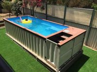 Piscine extérieure de conteneur d'expédition en fibre de verre de taille personnalisée durable de conception attrayante