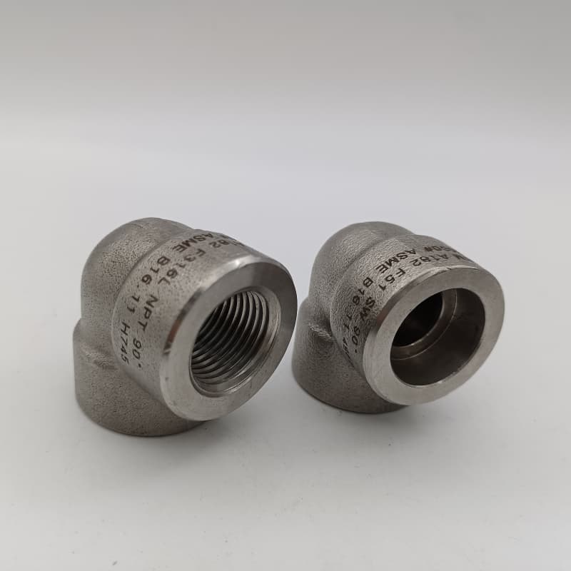 OEM 90 CL 3000 A105 Forged Carbon Stainless Steel Socket Weld Elbow Pipe Fitting ASTM A350 LF2 with Painting Surface Treatment