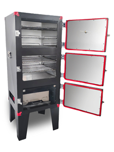 Horno de Pizza Comercial de Acero Inoxidable con Tres Compartimentos Independientes para Uso en Barbacoas al Aire Libre - Product Image 2