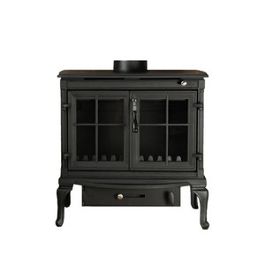 Автономная Современная чугунная дровяная печь с деревянным камином для обогрева мастерской - Product Image 5