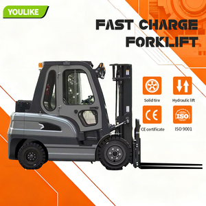 รถยกไฟฟ้าลิเธียมพร้อมมอเตอร์ AC 7kW คุณภาพสูง ขับเคลื่อน 4 ล้อ 48v รถยกไฟฟ้าขนาดเล็ก 3 ตัน สำหรับคลังสินค้า - Product Image 1