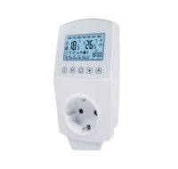 Termostat Stopkontak dengan Timer 7 Hari yang Dapat Diprogram, Dilengkapi WiFi, Desain Modern, Dapat Dikendalikan dengan Suara