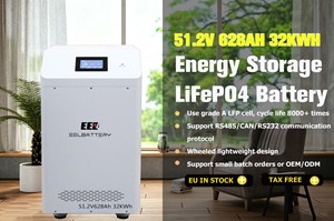 EU Stock EEL 32KWH Lithium-ion batterijpakket JK 300A V19 BMS+EVE MB56 628AH Grade A Lifepo4 cellen voor off-grid systeem camper - Product Image 2