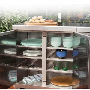 יוקרה מודרני מודולרי ריהוט מטבח חיצוני מעוצב ריהוט גן 304 נירוסטה ארון מטבח חיצוני - Product Image 4