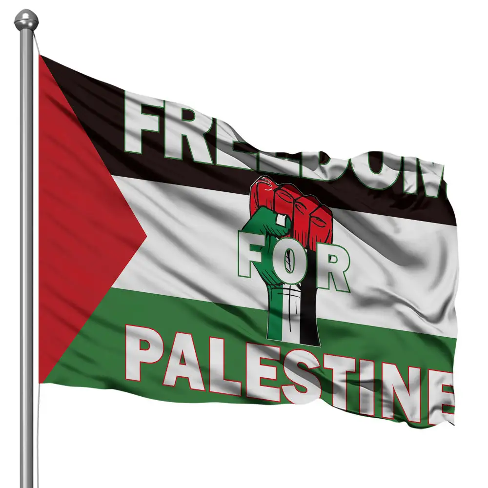 도매 팔레스타인 큰 깃발 장식 폴리 에스테르 팔레스타인 국기