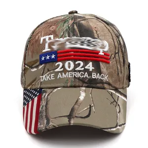 Chapéu de beisebol com bandeira dos EUA para campanha eleitoral 2024 USA Maga Make America Great Again