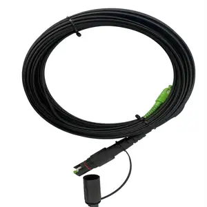 Kabel Drop 1F G657A2 LZSH Serat Optik Huawei Plug Pra-terhubung Ke SC/APC Pre-terminal Kabel Patch Kulit