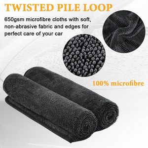 Toalla de Secado Rápido para Auto NOVISON de Microfibra y Poliéster, 1200GSM, 90x60CM, con Bucle Retorcido - Product Image 6