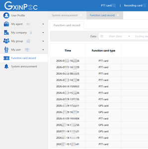 Compte de plateforme Gxin avec carte SIM de données pour radio POC 4G LTE GxinPOC Global Walkie Talkie longue portée - Product Image 2