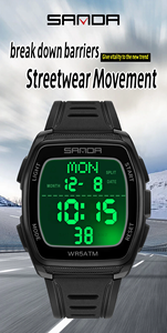 SKMEI2495 <span class=keywords><strong>Orologio</strong></span> <span class=keywords><strong>da</strong></span> <span class=keywords><strong>Polso</strong></span> Sportivo di Lusso per Uomo, Display Digitale con Funzione Sveglia, Cinturino in Plastica, Vendita all'Ingrosso - Product Image 6