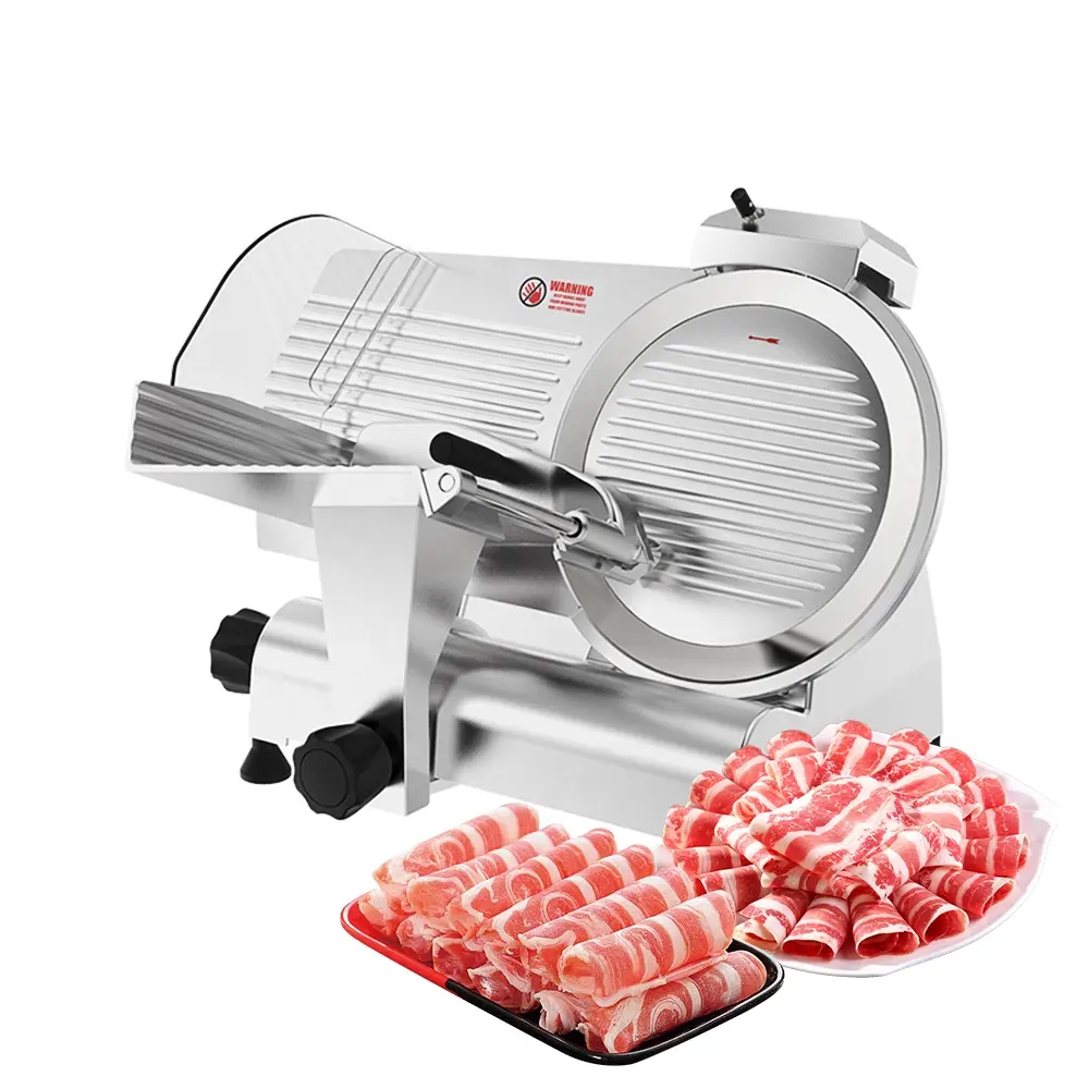 300MM Meat Slicer Machine Jerky Beef Fish Sausage Frozen Meat Semi-Automatic Frozen Meat Cutting Machine