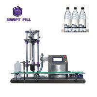 Machine de remplissage semi-automatique à tête unique pour grandes bouteilles d'eau et de boissons, avec cadre en acier inoxydable 304 et système anti-mousse