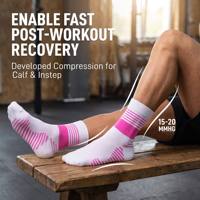 Chaussettes de compression actives personnalisées en gros avec soutien dynamique de la voûte plantaire pour une performance d'élite en Pilates, Barre, Spinning et entraînement