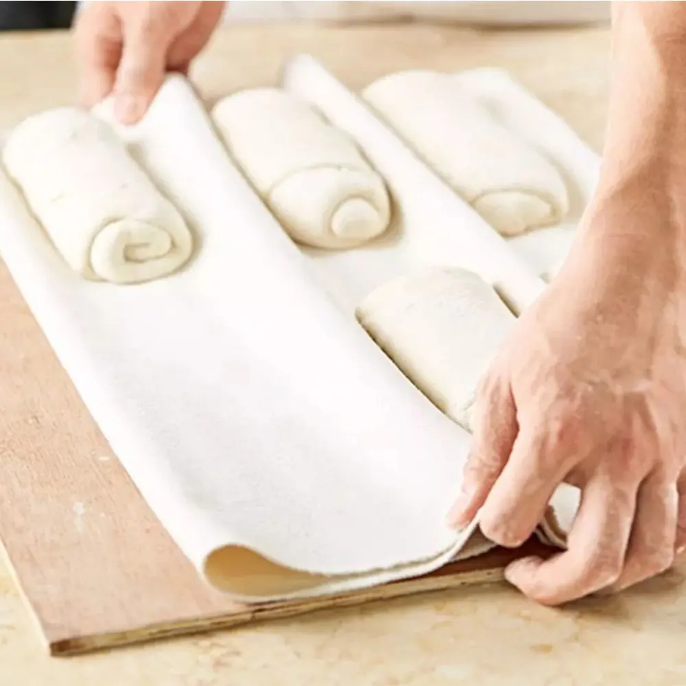 Natürliche Baumwolle Leinwand Bäcker Teig Couche Hausgemachte Brot Baguette Backen Couche Sourdough Gärung Brot Proofing Tuch