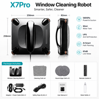 X7PRO, робот для протирания окон, базовая станция, бесщеточный двигатель, Управление приложениями-Электрический бытовой Автоматический робот для очистки окон