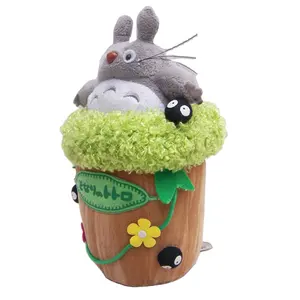 Custom cartoon plush chinchillas saving box, hot selling stuffed piggy bank coin bank Desktop ornaments for children