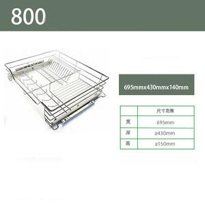 Tiroir de cuisine en acier inoxydable, <span class=keywords><strong>panier</strong></span> de rangement <span class=keywords><strong>coulissant</strong></span> - Product Image 5