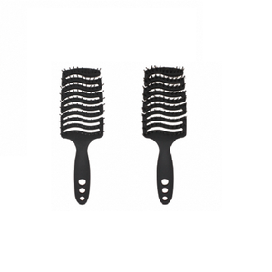 Hair <b>Brush</b> Nylon Boar Bristle Non Slip Rubber Grip Gentle <b>Detangling</b> For Home Use - Product Image 2