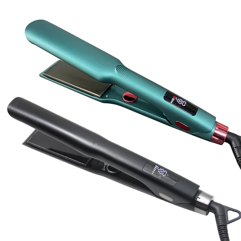 Alisador de cabelo infravermelho de cerâmica para alisamento personalizado, ferramentas elétricas para salão de cabeleireiro, titânios, atacado, ferro liso