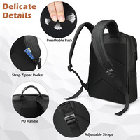 Mochila Ligera para Portátil de 15 Pulgadas con Logotipo Personalizado para Hombre, Mochila de Gran Capacidad para Viajes de Negocios, Mochila Moderna para Estudiantes Universitarios