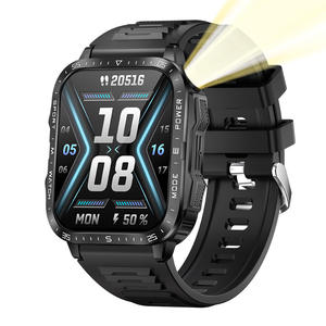 Kt79 Smartwatch 1.96 Inch Hd Ips Touchscreen 30M Diep 7-15 Dagen Flash <span class=keywords><strong>Uv</strong></span> Licht 79 Alarm Kompas Sporthorloge Voor Android Rubber - Product Image 3